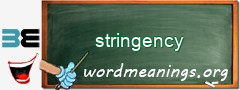 WordMeaning blackboard for stringency